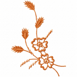 Flowers And Tree Embroidery Design 7